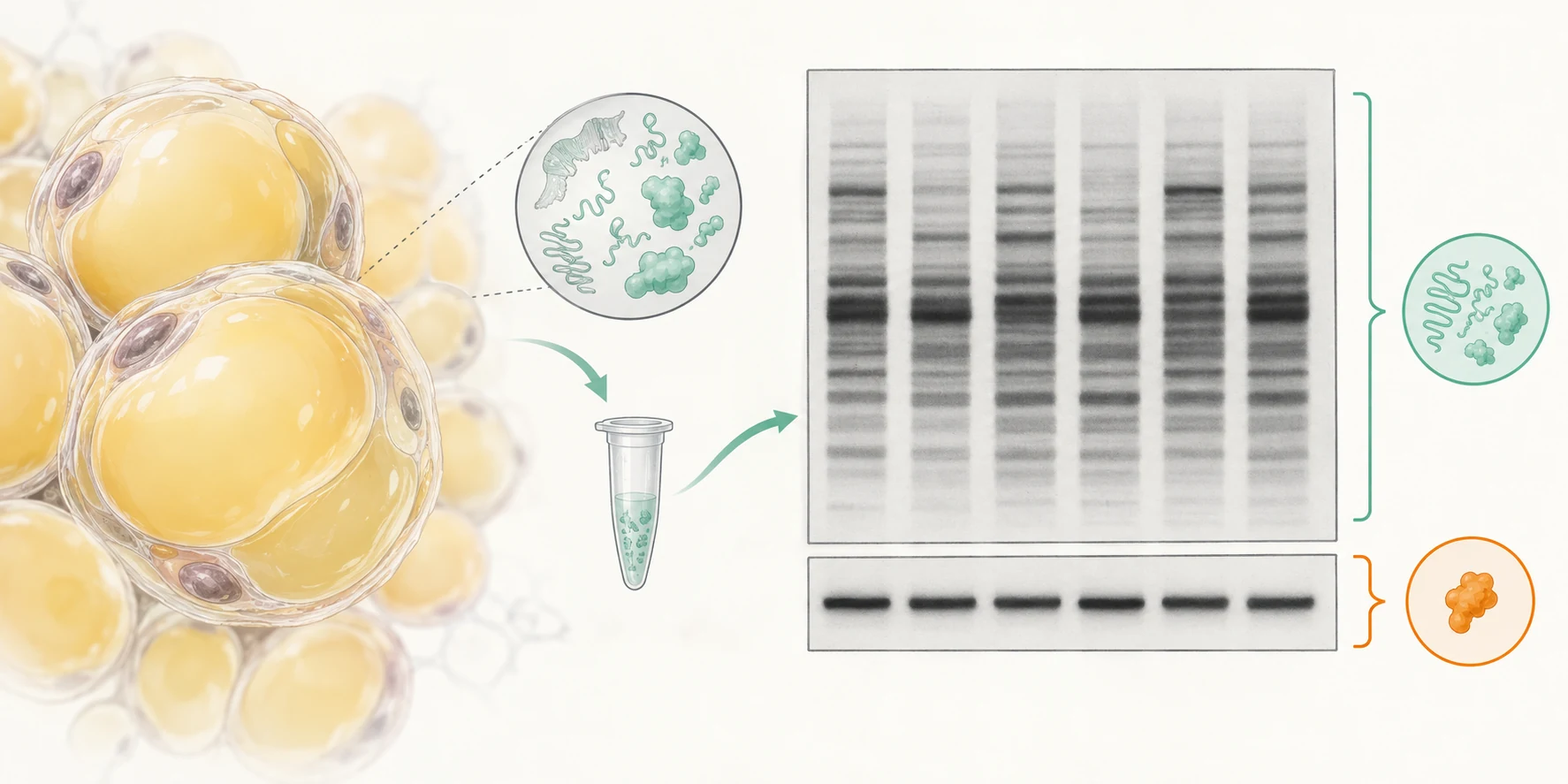 Conceptual total-protein and single-band western blot signals