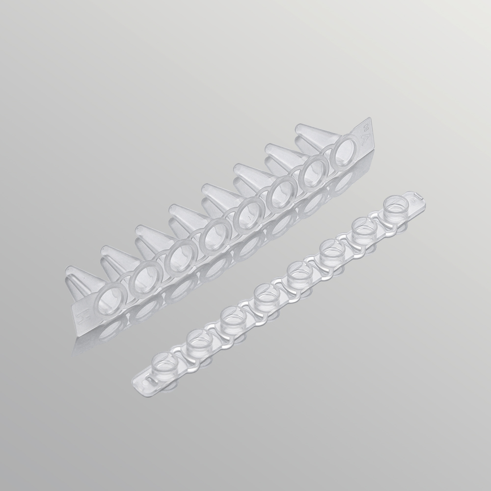 [CP802005-01] - PCR 8-Strip Tube, 0.1 mL, with Flat Cap, Clear, Non-sterile