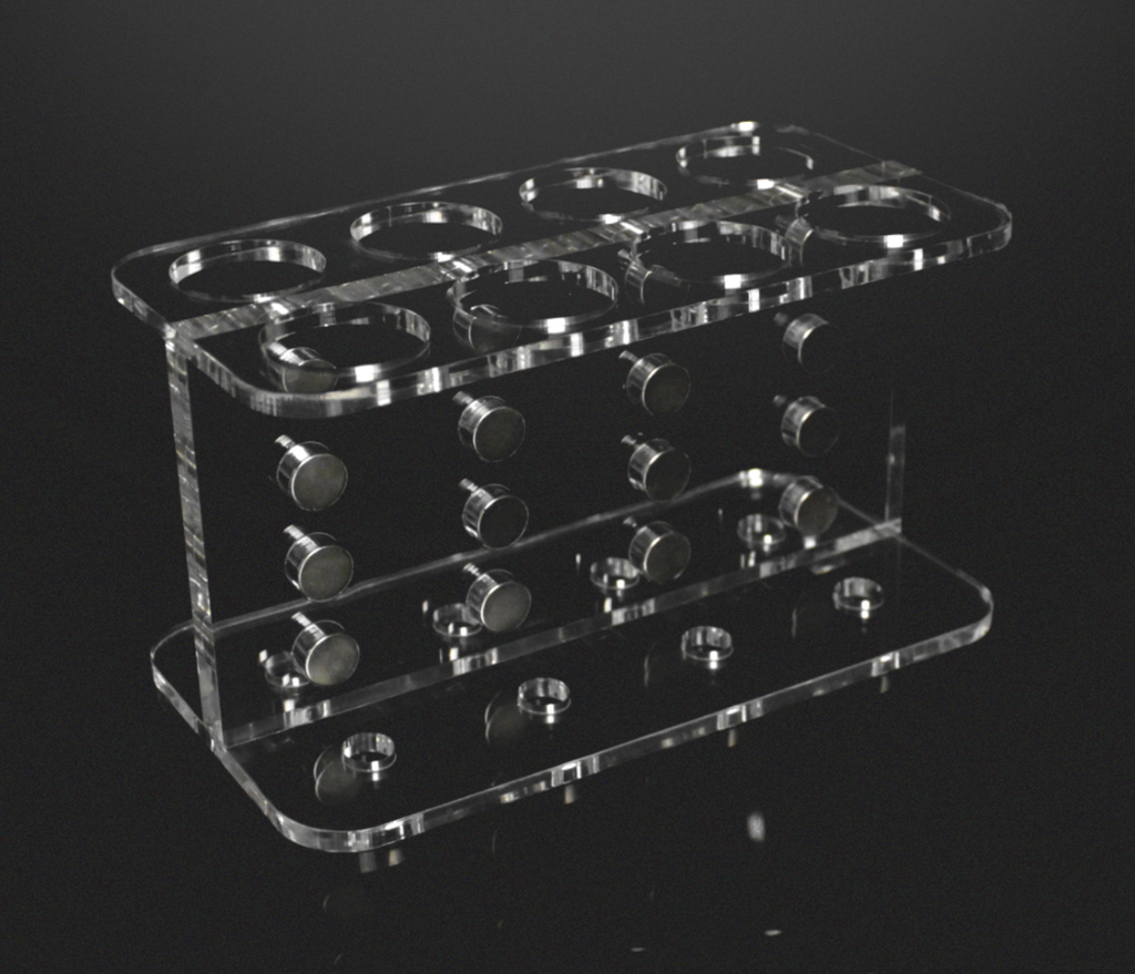 [WSBS-MGS-500-08] - Magnetic Rack, 50 mL, 8-well